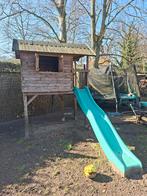 Speelhuis met glijbaan, Ophalen, Gebruikt, Hout