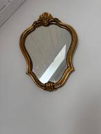 Rococo decoratieve wandspiegel 30/21 cm gouden lijst, Antiek en Kunst, Antiek | Spiegels, Ophalen of Verzenden