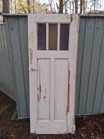 Oude deur met gekleurd glas gratis, Bricolage & Construction, Fenêtres & Moustiquaires, Enlèvement, Verre