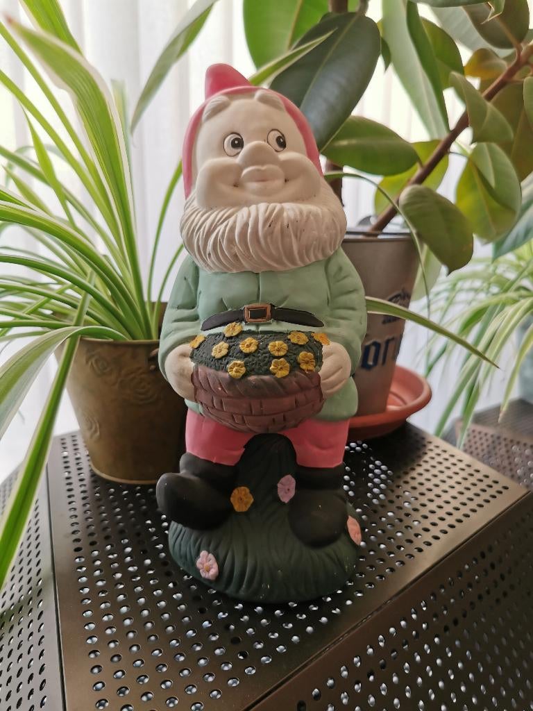 terracotta tuinkabouter, Ophalen, Zo goed als nieuw, Overige materialen, Tuinkabouter