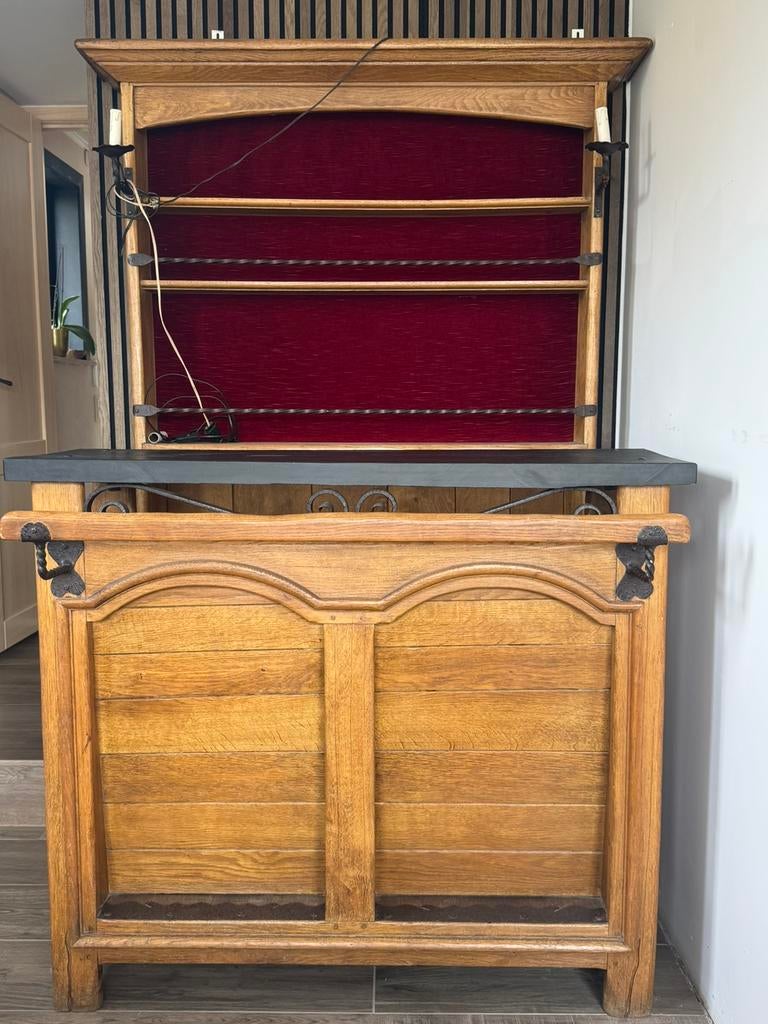 Bar met toog vintage eik, Ophalen, Gebruikt