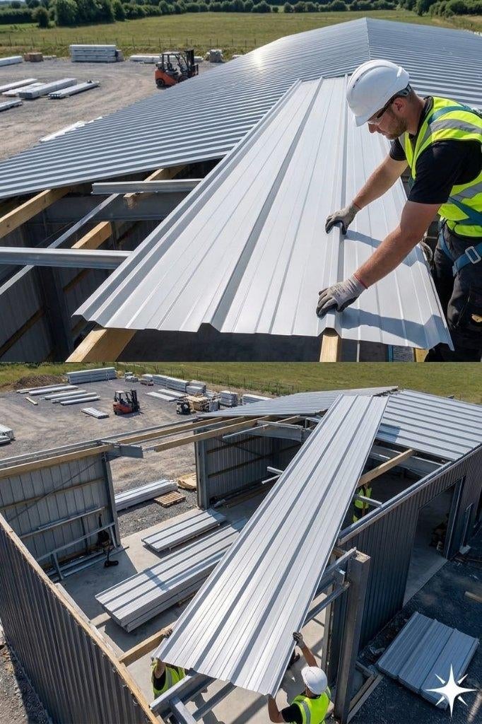 Tôle bac acier / tôle de toiture – 4 m x 1 m / 40€, Bricolage & Construction, Tuiles & Revêtements de toit, Enlèvement ou Envoi