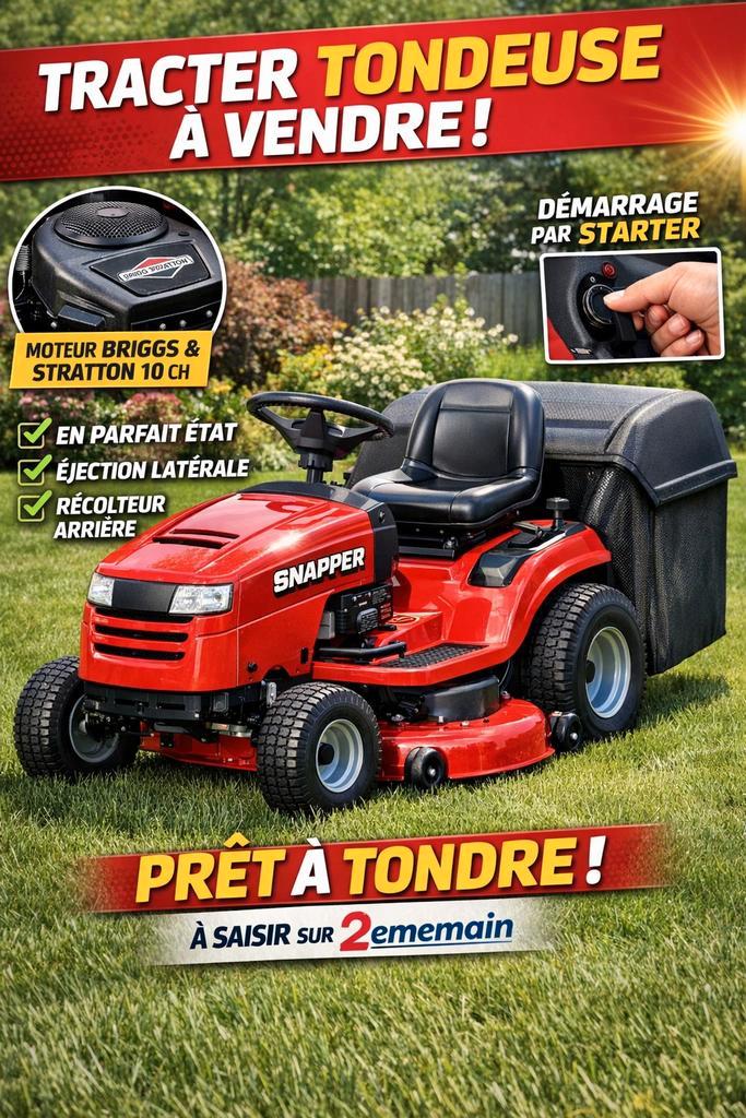 Tracteurs tondeuse snapper, Jardin & Terrasse, Tondeuses autoportées, Enlèvement ou Envoi