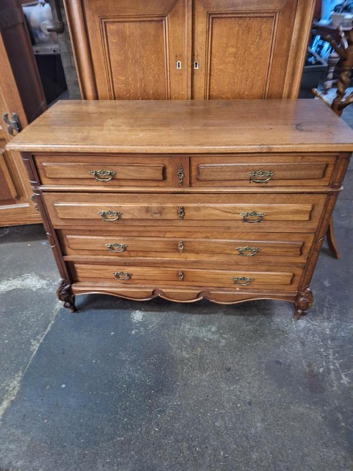 antiek dressoir in Louis XV-stijl met 5 laden, Huis en Inrichting, Kasten | Kleerkasten, Ophalen