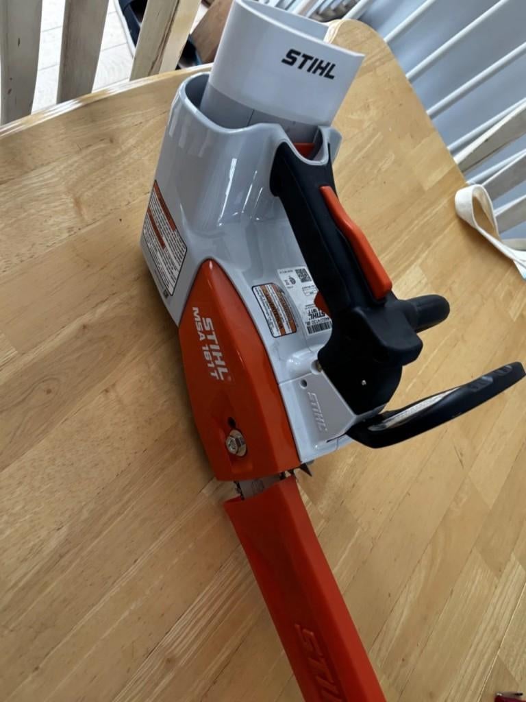 Stihl MSA 161T Chainsaw, Doe-het-zelf en Bouw, Gereedschap | Zaagmachines, Gebruikt, Kettingzaag, 1200 watt of meer, 70 mm of meer