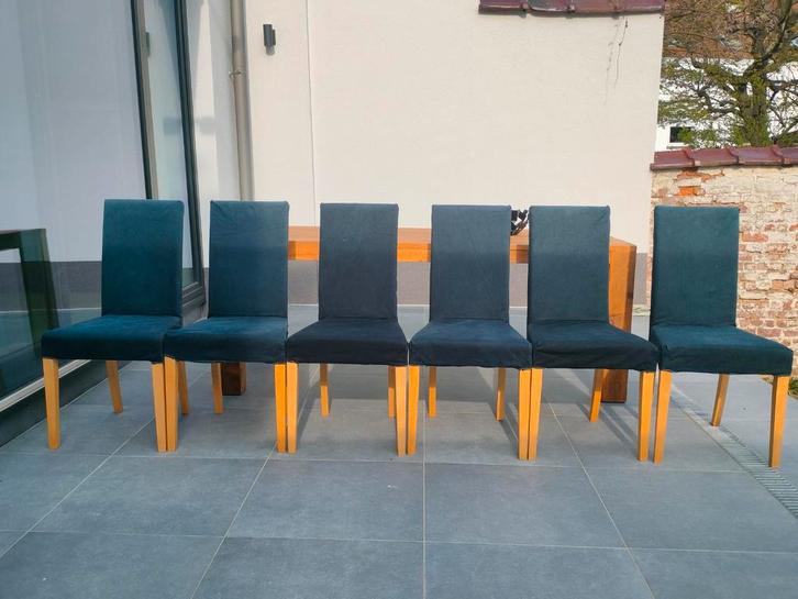 Lot de 6 chaises IKEA BERGMUND – housses noir/bleu nuit, Maison & Meubles, Chaises, Cinq, Six Chaises ou plus, Noir, Enlèvement