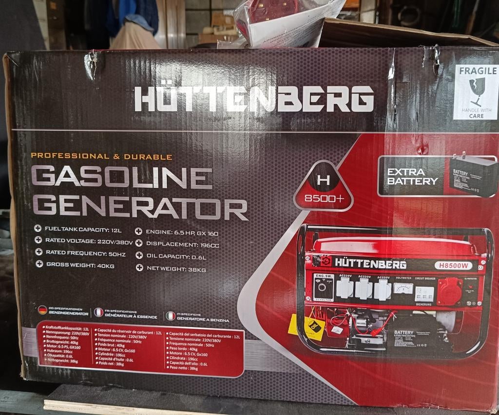 Stroomgroep 2500w, Ophalen