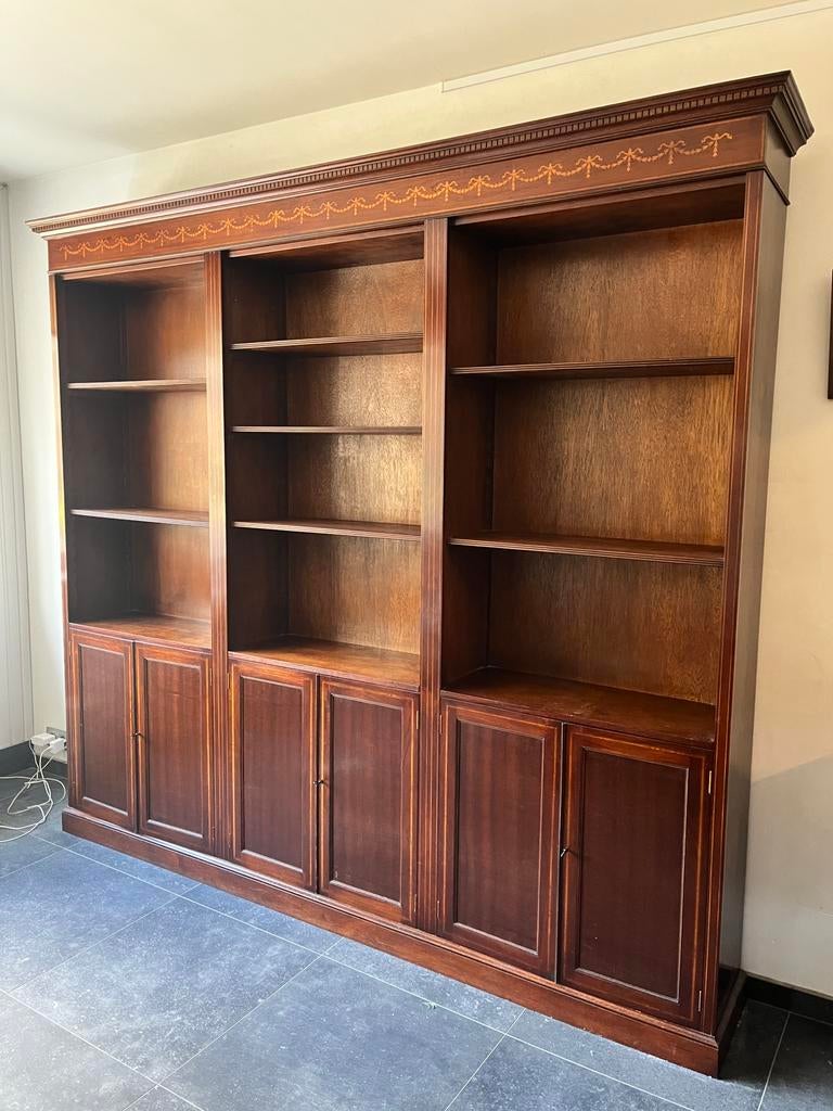 Boekenkast / vitrine kast kerselaar handgemaakt, Ophalen, 200 cm of meer, Zo goed als nieuw, 200 cm of meer