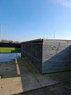 Gegalvaniseerde Hondenkennel 3 Compartimenten + Metalen Dak, Dieren en Toebehoren, Ophalen, Hondenkennel, 110 cm of meer, 100 cm of meer