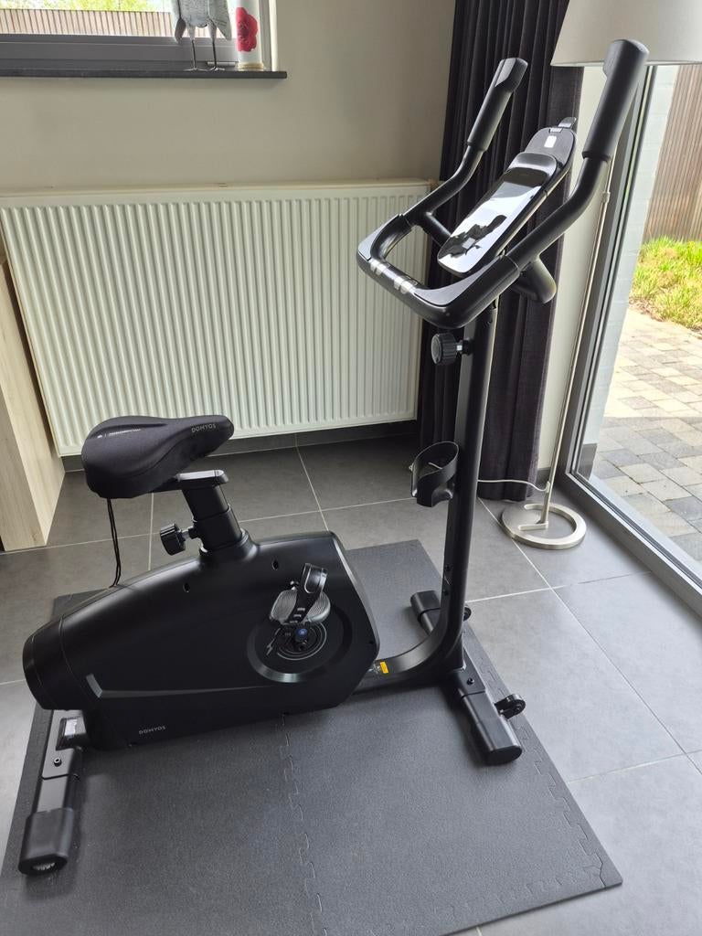 Hometrainer Domyos EB900B + soft-zadel + beschermmat, Ophalen