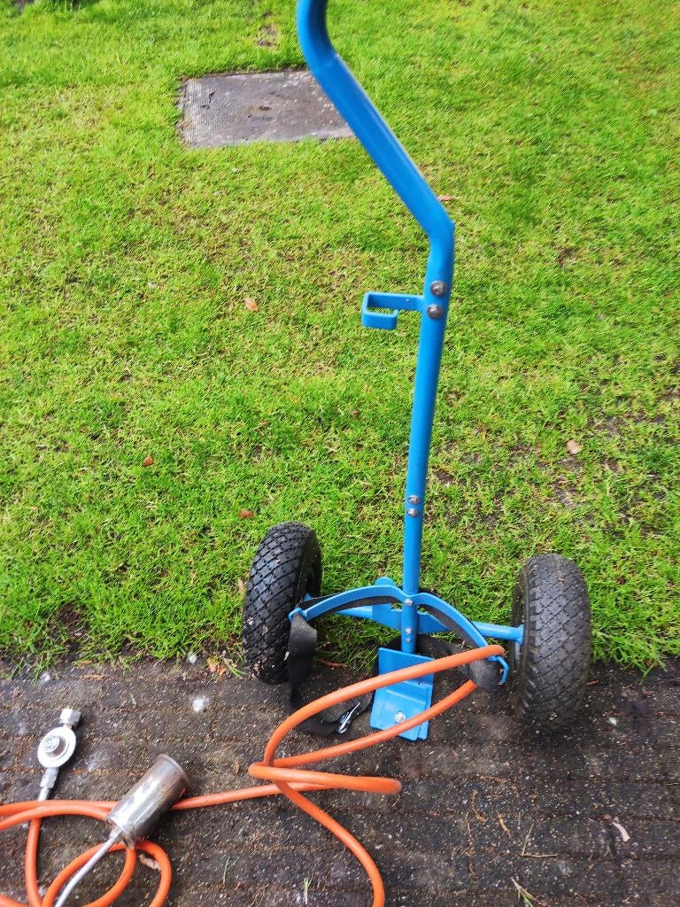 Gasfles kar trolley incl toebehoren, Ophalen, Zo goed als nieuw