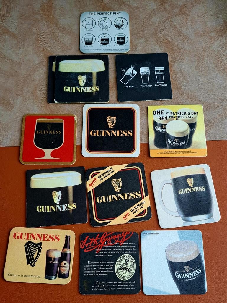 Guinness bierviltjes, Ophalen
