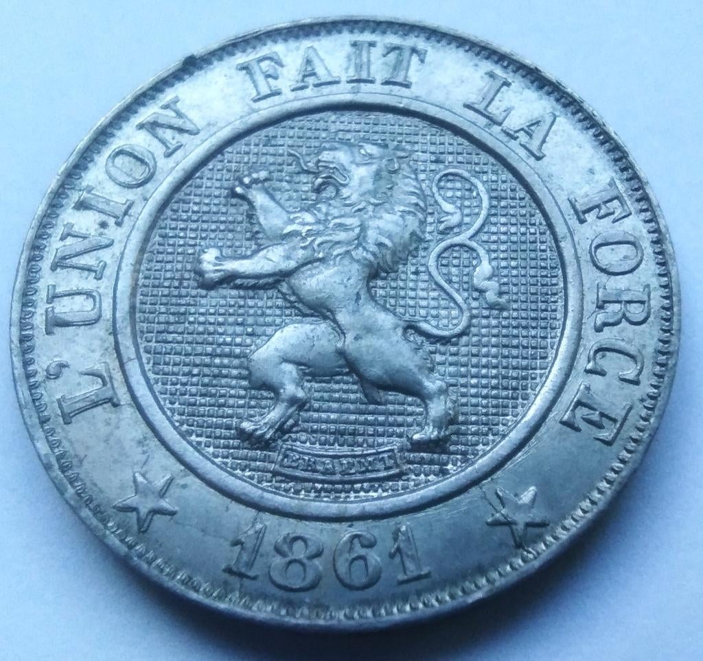 belgie 10 centimes 1861 - Leopold 1, Postzegels en Munten, Munten | België, Ophalen of Verzenden, Overig, Losse munt