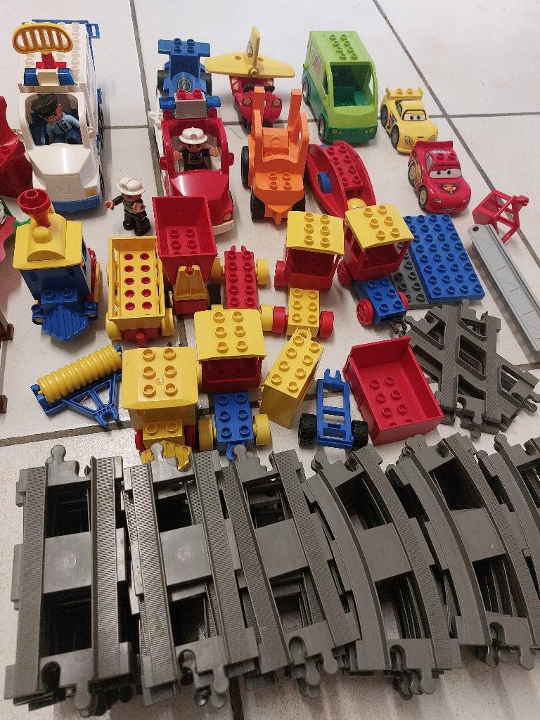 Duplo trein en blokken, Kinderen en Baby's, Ophalen, Gebruikt, Grondplaat, Duplo