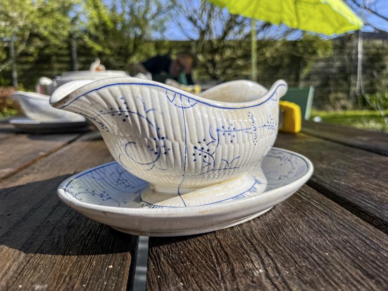 Royal Boch Copenhague sauskom op voet., Ophalen of Verzenden