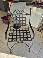 4 chaises en fer forgé de bonne qualité. 1fauteuil état neuf, Enlèvement