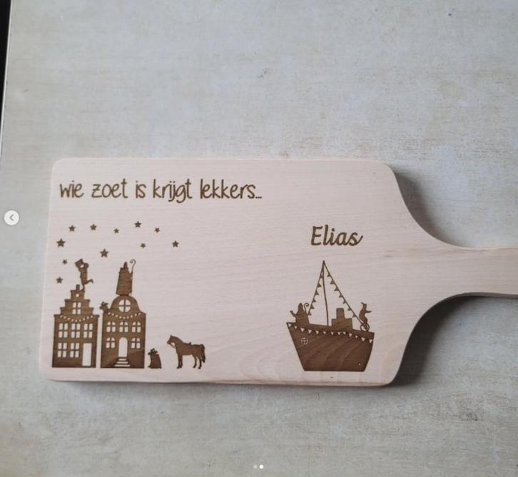 Gepersonaliseerd snijplankje Sint, Kinderen en Baby's, Kindermode-accessoires, Nieuw, Ophalen of Verzenden