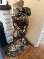 Groot bronzen beeld van een oude Japanse boer, Ophalen, Zo goed als nieuw