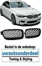 Grill Diamond Zilver Zwart Voor BMW 3 serie F30 F31, Auto diversen, Tuning en Styling, Verzenden