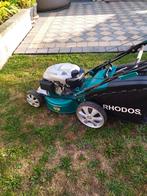 Rhodos grasmaaier zelf trekkend electrische start, Tuin en Terras, Ophalen, Gebruikt, Opvangbak