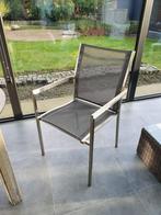 Chaise de jardin Herfra en acier inoxydable double argenté e, Comme neuf, Empilable, Autres matériaux, Enlèvement