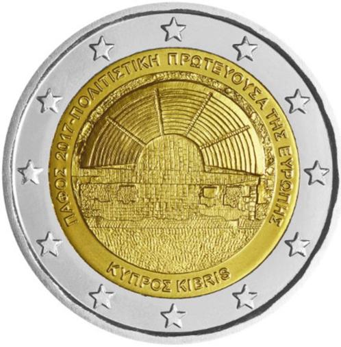 2 euro Cyprus 2017 - Paphos (UNC), Postzegels en Munten, Munten | Europa | Euromunten, Losse munt, 2 euro, Cyprus, Ophalen of Verzenden