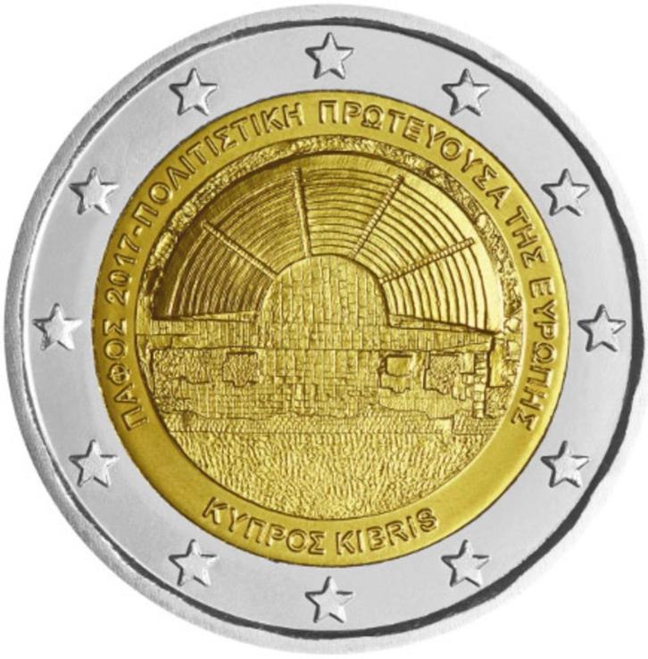 2 euro Cyprus 2017 - Paphos (UNC), Postzegels en Munten, Munten | Europa | Euromunten, Losse munt, 2 euro, Cyprus, Ophalen of Verzenden