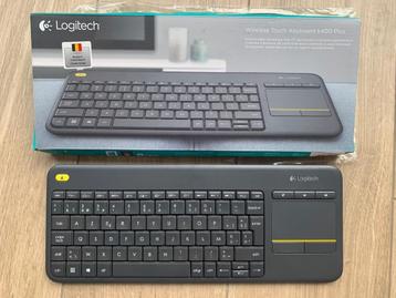 Draadloos toetsenbord met muispad logitech K400 plus AZERTY beschikbaar voor biedingen