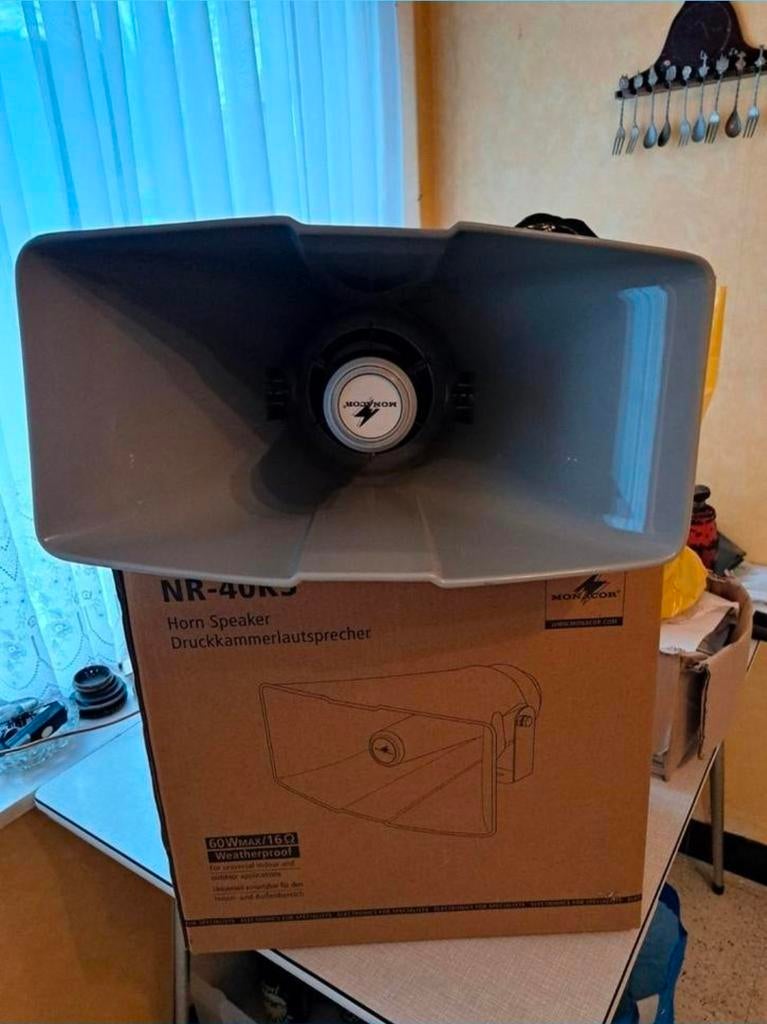 Nieuwe Monacor NR-40KS drukkamer luidspreker / hoorn speaker, Auto diversen, Autospeakers, Nieuw, Verzenden