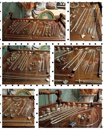 Lot / partij prachtige 925 zilveren sieraden ruim 400 gram beschikbaar voor biedingen