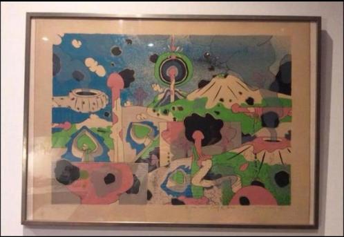 origineel erotisch psychedelisch kunstwerk uit 1969, Antiek en Kunst, Kunst | Schilderijen | Modern, Ophalen