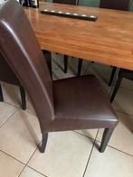 STOELEN (eetkamer) teak tafel, Huis en Inrichting, Ophalen, Kunststof, Bruin, Vijf, Zes of meer stoelen