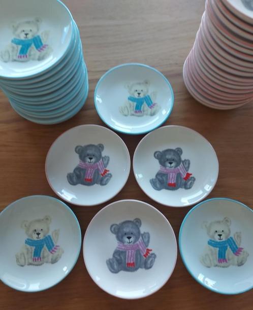 (Kinder)ondertassen motief beer - 5 schaaltjes voor 8€, Antiek en Kunst, Antiek | Porselein, Ophalen of Verzenden