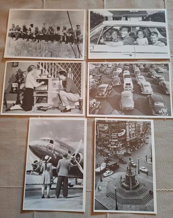 6 zwart wit postkaarten retro vintage 