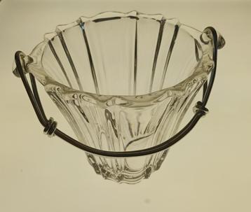 Vintage glazen ijsemmertje - OPRUIMING!