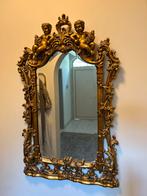 Goudkleurige houten spiegel 47x75cm, Antiek en Kunst, Ophalen, Ovaal, Minder dan 50 cm, Minder dan 100 cm