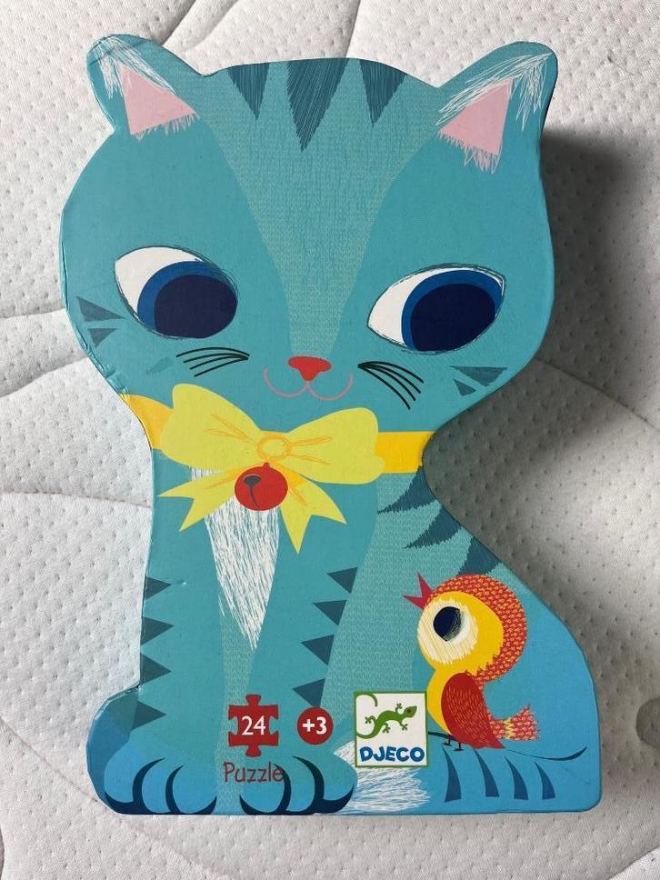 Puzzle Djeco chat « Pachat et ses amis » - 24 pcs - 3+, Kinderen en Baby's, Speelgoed | Kinderpuzzels, Zo goed als nieuw, 2 tot 4 jaar