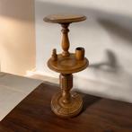 Vintage houten etagère met dubbele plateau / plantentafel, Ophalen of Verzenden