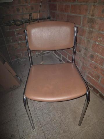 2 chaises de salle à manger beige foncé, Enlèvement ou Envoi, Utilisé