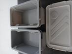 2 Grijze Curver bakjes + 1 deksel te koop., Doe-het-zelf en Bouw, Kratten en Dozen, Ophalen, Zo goed als nieuw