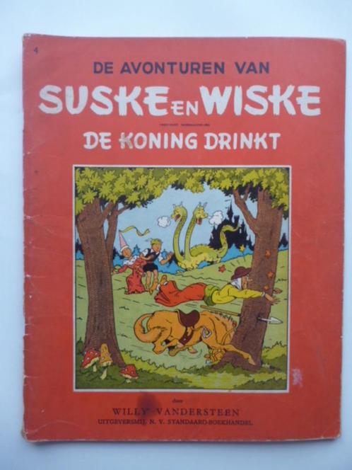 Suske en Wiske - De koning drinkt - herdruk - 1958, Boeken, Stripverhalen, Gelezen, Eén stripboek, Ophalen of Verzenden