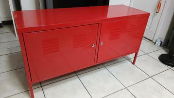 PS Ikea kledingkast van rood metaal beschikbaar voor biedingen