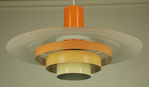 Vintage 1970's groot formaat, Ø 60 cm. Deense hanglamp, Huis en Inrichting, Woonaccessoires | Overige, Verzenden