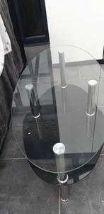 Moderne salon/bijzet tafel ovaal, Ophalen, Minder dan 50 cm, Gebruikt, 50 tot 100 cm