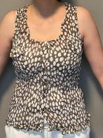 Taupe met witte blouse van D.T.C. (38), Kleding | Dames, Maat 38/40 (M), Bruin, D.T.C., Ophalen of Verzenden