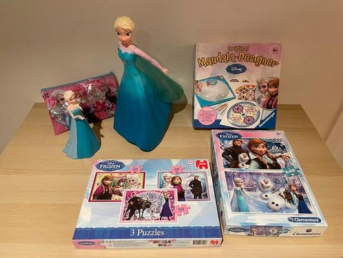 Frozen set Telegeleide Elsa + puzzels, mandala, parfumhouder, Kinderen en Baby's, Speelgoed | Poppen, Zo goed als nieuw, Ophalen of Verzenden