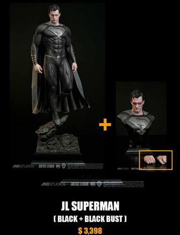 Superman Henry Cavill Black Suit Version 1/3 + Bust JND New! beschikbaar voor biedingen