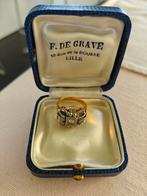 Gouden ring met diamanten, Handtassen en Accessoires, Manchetknopen, Ophalen