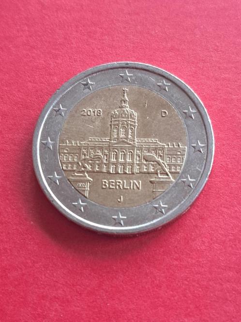 2018 J Duitsland 2 euro Berlijn Hamburg, Postzegels en Munten, Munten | Europa | Euromunten, Losse munt, 2 euro, Duitsland, Verzenden