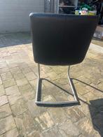 6 lederen stoelen, Huis en Inrichting, Stoelen, Ophalen, Zwart, Leer, Zo goed als nieuw